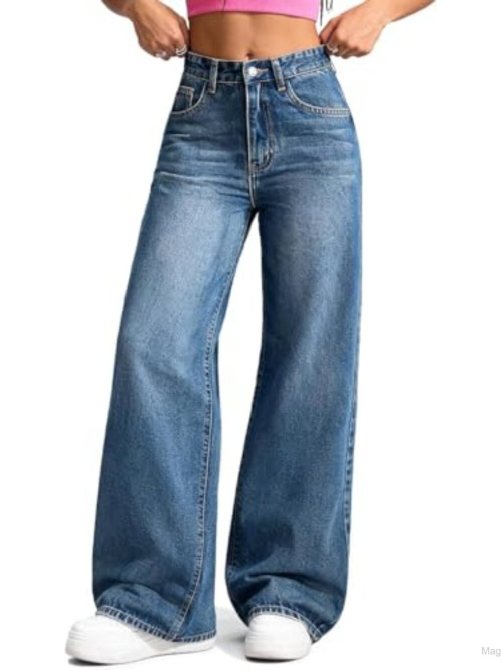 Wide Leg Y2K Baggy Boyfriend Jeans Women High Stretch Denim Pants